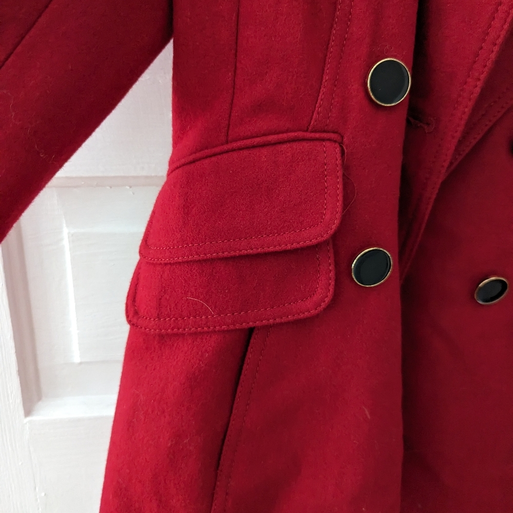 Express Red Peacoat XS - Picture 7 of 8